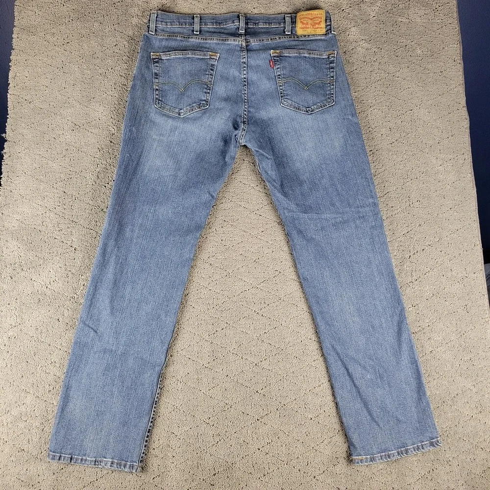Levis 559 Jeans Mens 38x34 Blue Relaxed Straight Leg Mid Rise Stretch Denim